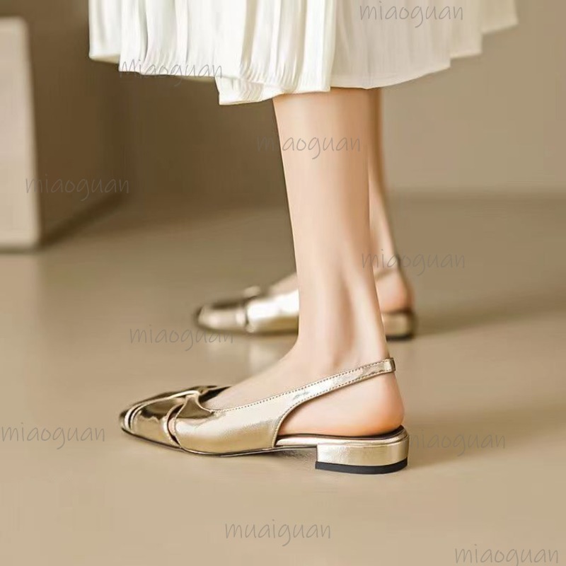 Cover Toe Low Heel Pumps Women - Casual Sandal Leather 评论和价格