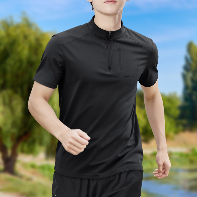 Men's Half-Zip High-Stretch Qu - Shirt Camp Collar 评论和价格