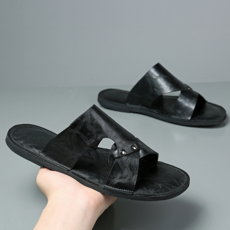 Handmade Leather Slippers Men  - Flip Flop Leather Men 评论和价格