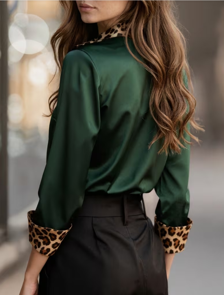 Elegant Long Sleeve Button Dow - Shirt Camp Collar 评论和价格