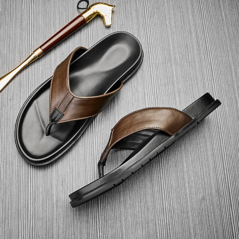 2026 Summer New Mens Genuine L - Flip Flop Leather Men 评论和价格
